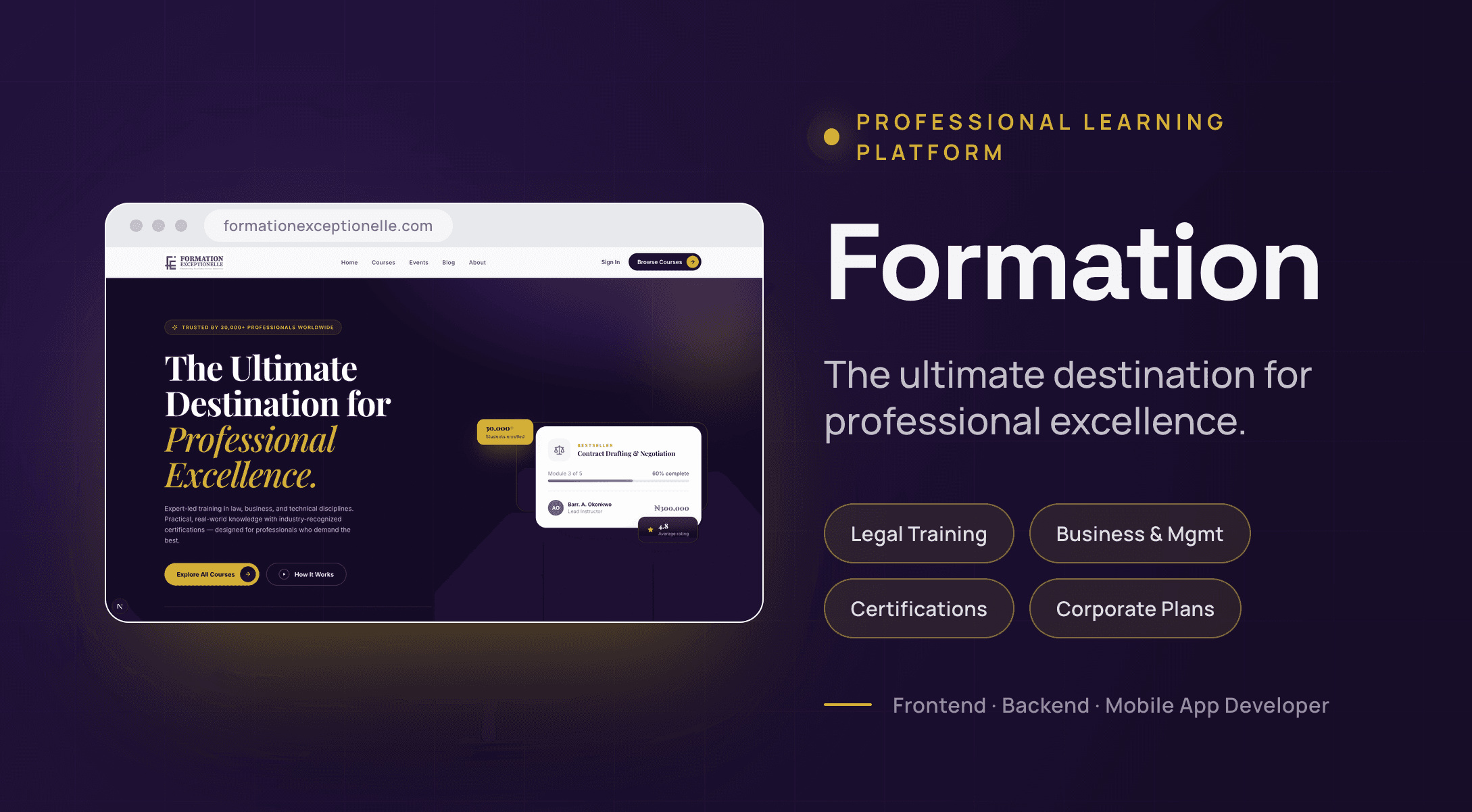 FormationExceptionelle — Edutech
